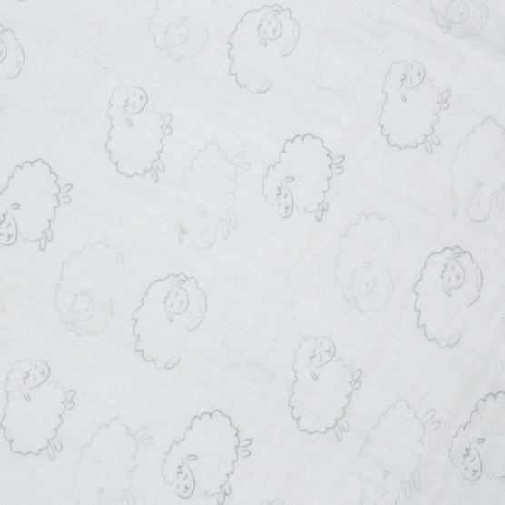 White cotton muslin baby blanket