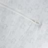 Zoom on fabric of white baby sleeping bag Zoom on fabric of white baby sleeping bag