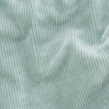 Close-up of sage green corduroy cover