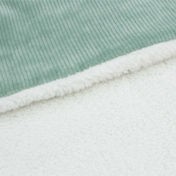 Zoom couverture bi matière vert sauge Zoom couverture bi matière vert sauge