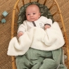 Baby in carriage with sherpa blanket Baby in carriage with sherpa blanket