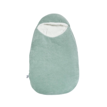 Sage green baby sleeping bag front view