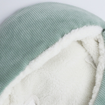 Close-up materiaal saliegroen voetenzak baby Close-up materiaal saliegroen voetenzak baby