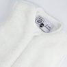 Neckline of white newborn baby sleeping bag Neckline of white newborn baby sleeping bag