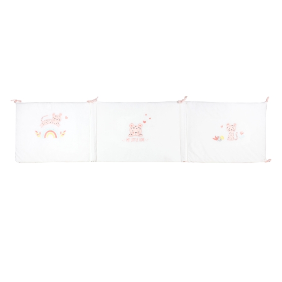 Pink tiger crib bumper