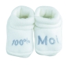 Newborn Booties - Embroidered 100% me