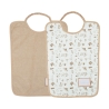 Set of 2 beige nursery bibs and with beige patterns Set of 2 beige nursery bibs and with beige patterns