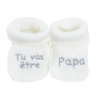 Scarpine neonato con ricamo "diventerai papà" Scarpine neonato con ricamo "diventerai papà"