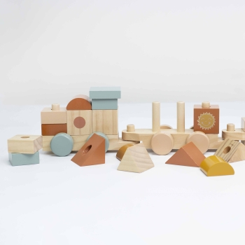 Wooden train toy for baby