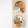 2 Holzpuzzles für Baby