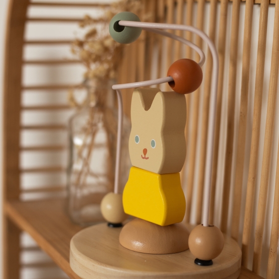 wooden bead maze