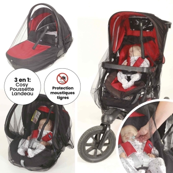 Stroller mosquito net for tiger mosquitoes