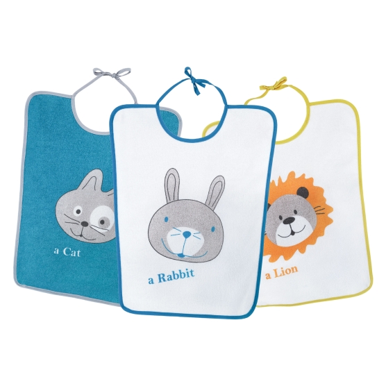 Set of 3 nursery bibs