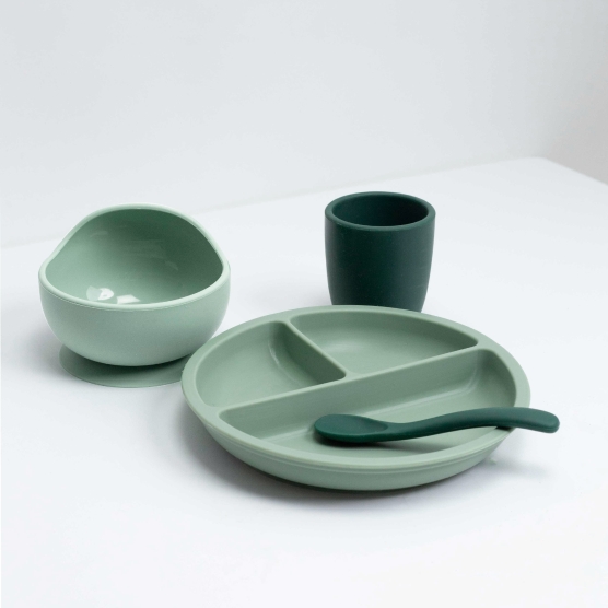 4-piece silicone meal set -...