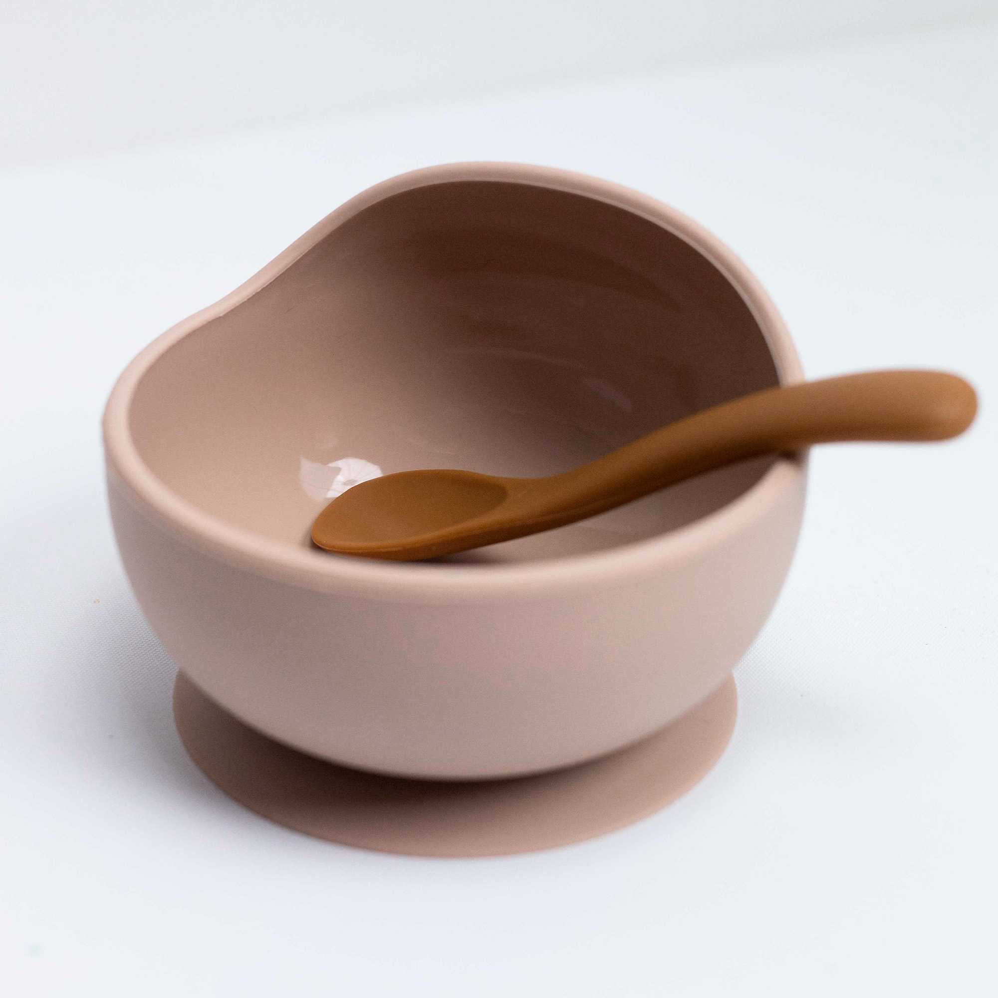 Trois Kilos Sept - Coffret repas en silicone Sable-Caramel (2 pièces)