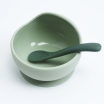 Conjunto de refeição 2 peças silicone tigela e colher
