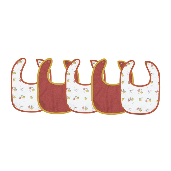 Set of 5 newborn baby bibs