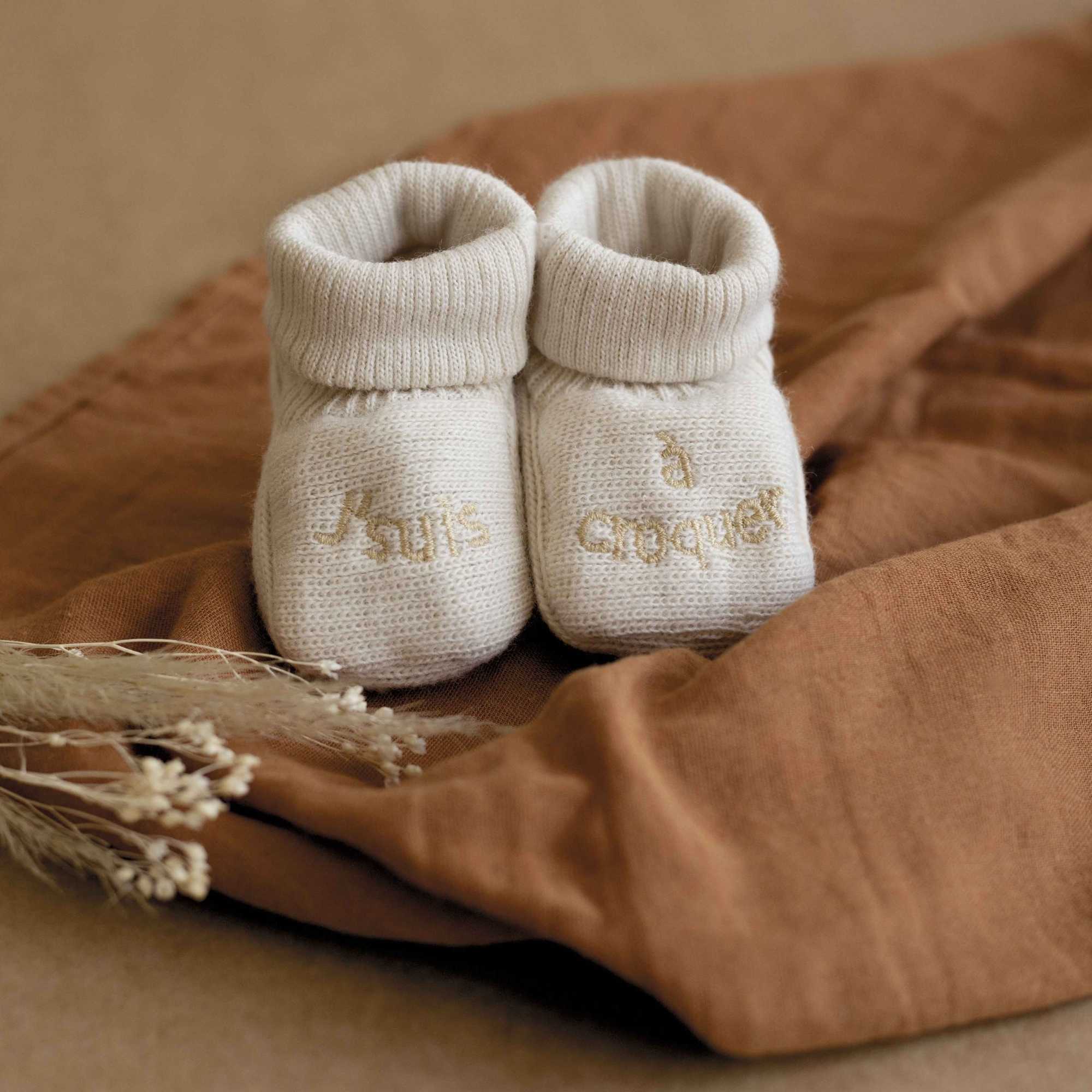 Chausson bébé avec broderie (Trois Kilos Sept) - Image 1