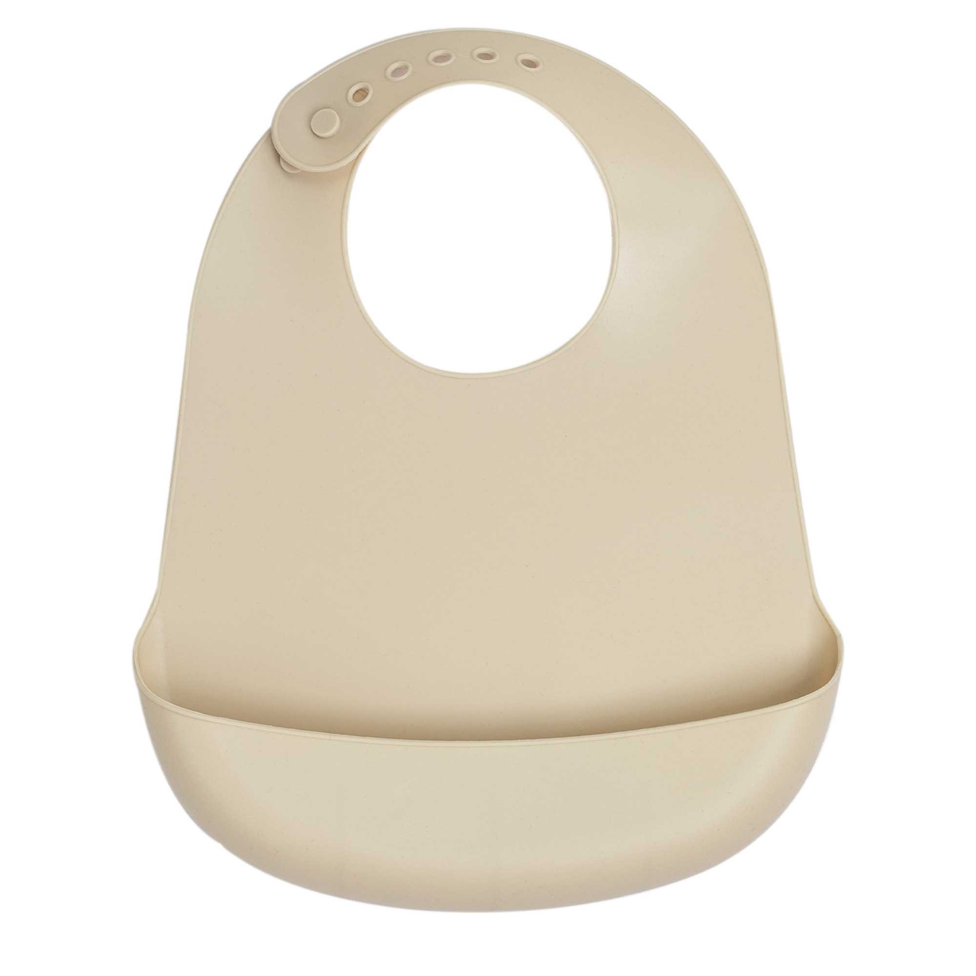 Trois Kilos Sept - Bavoir Silicone Pour Bébé Ecru