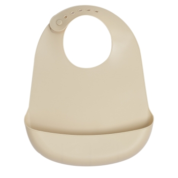 Bavoir bébé en silicone - Nougat