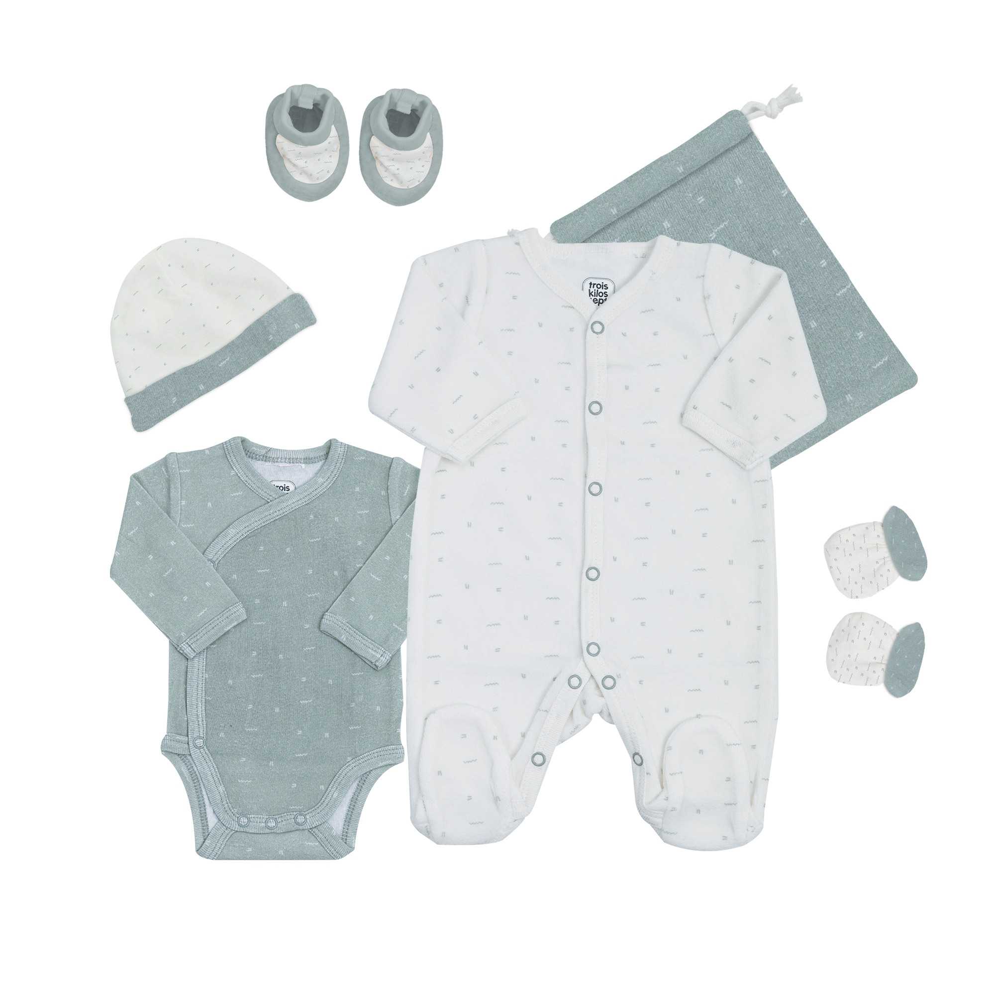 Trois Kilos Sept - Trousseau de naissance 6 pièces