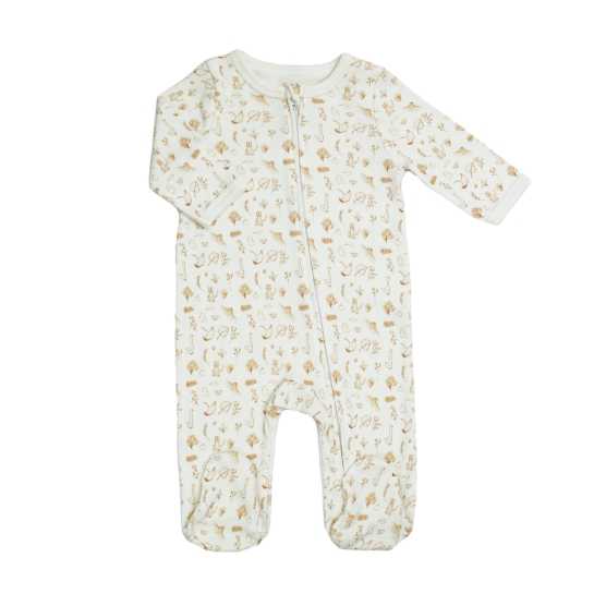 Pijama bege para recém-nascido