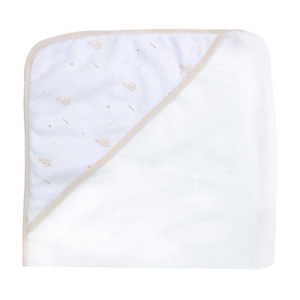 Toalha de banho de bebé com capuz, bege, dimensões 70 x 70 cm