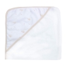 Baby badcape met beige capuchon, afmetingen 70x70cm