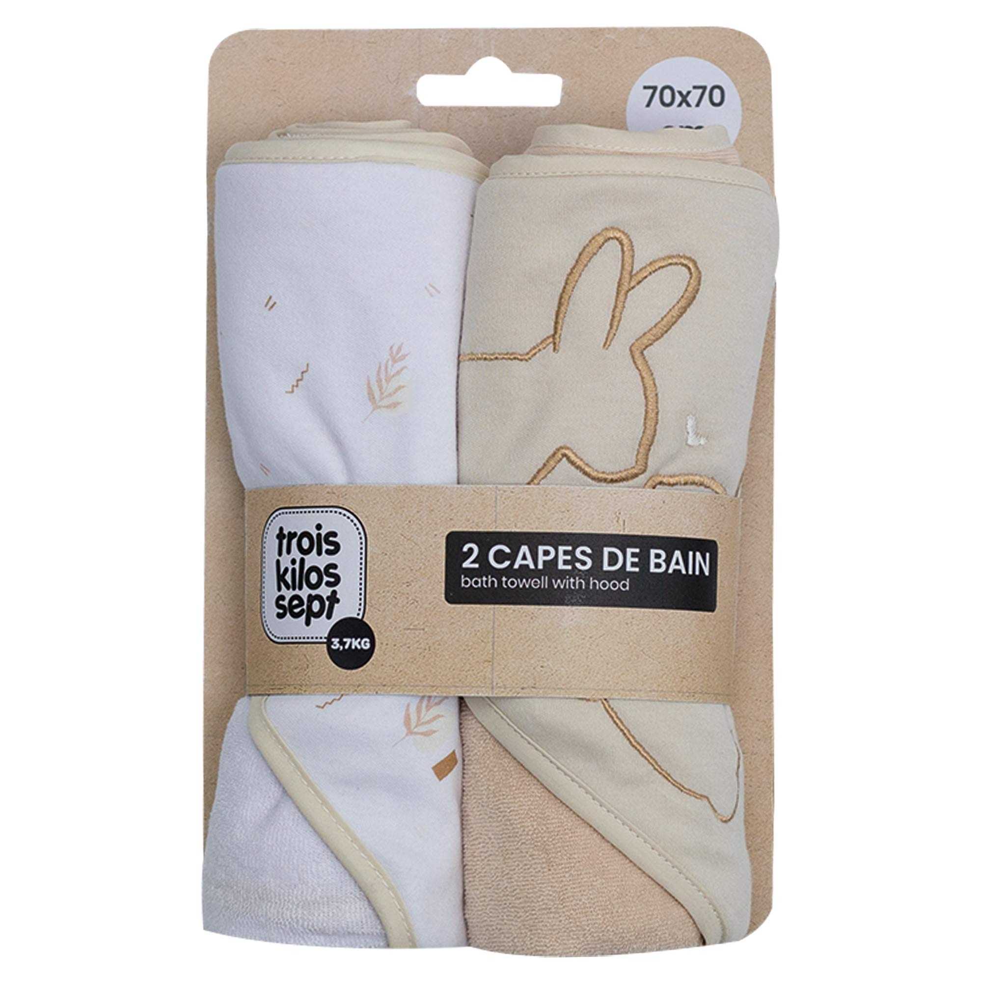 Trois Kilos Sept - Lot de 2 cape de bain