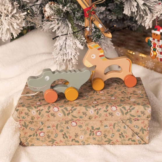 juguete de madera para arrastrar