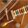 Conjunto de instrumentos musicais em madeira para bebé