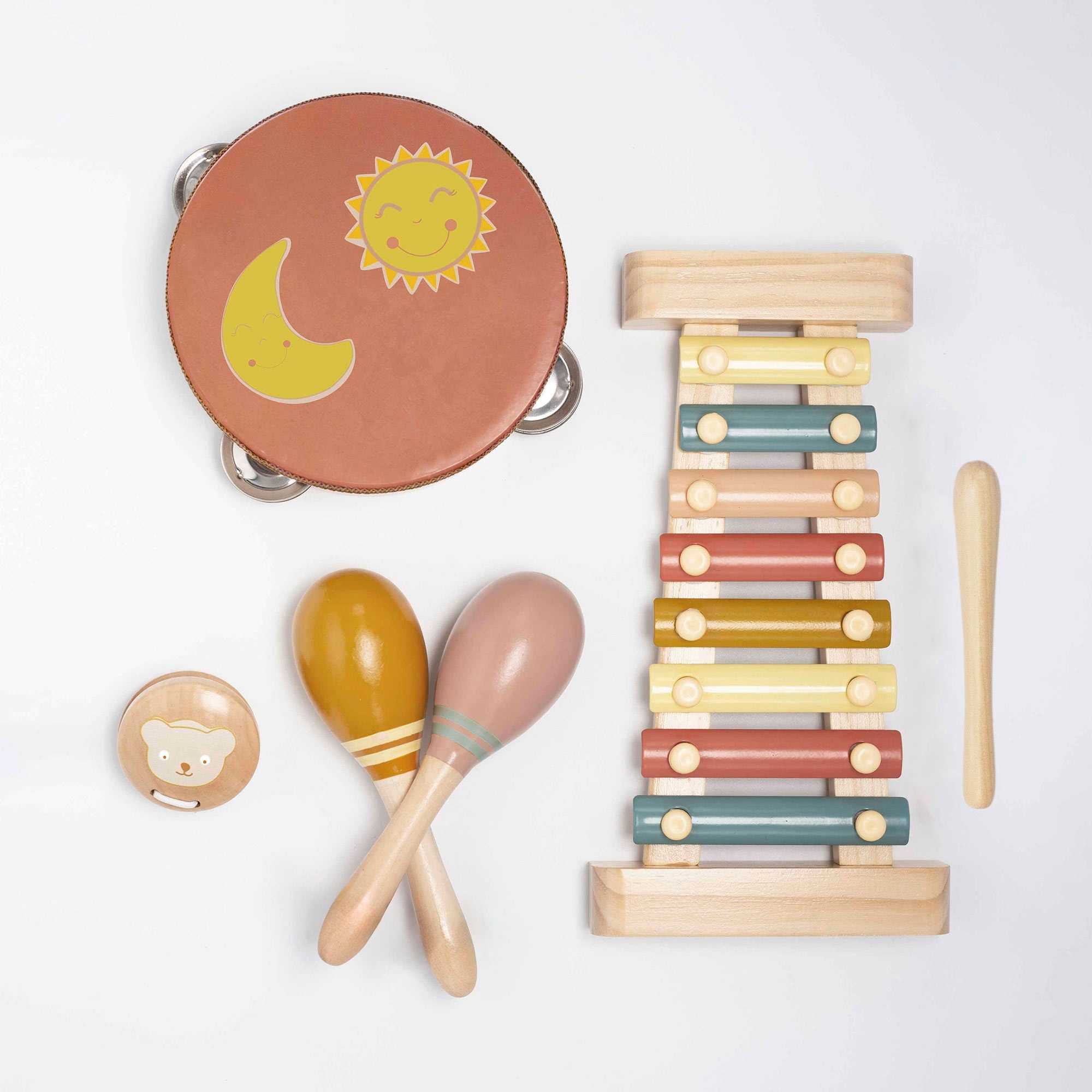 Trois Kilos Sept - Coffret Musical En Bois Pour Bébé Multicolore