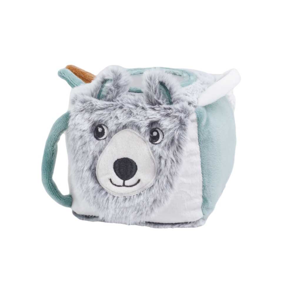 cubo de atividades com lobo para bebé cubo de atividades com lobo para bebé