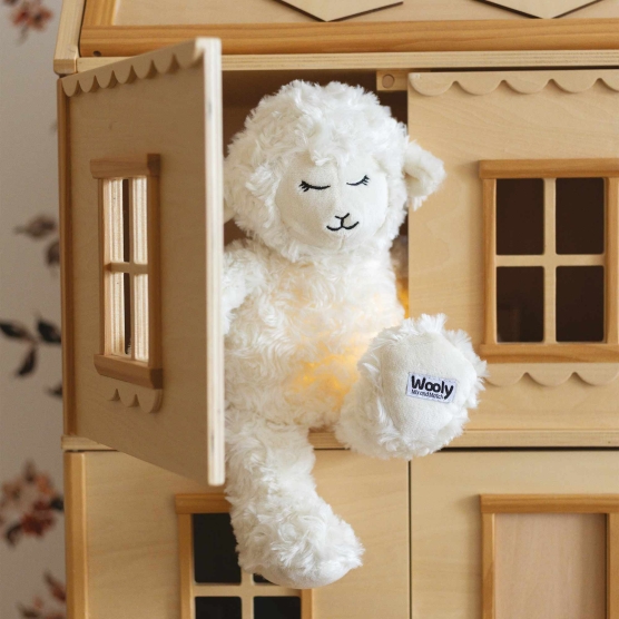 white musical plush night light