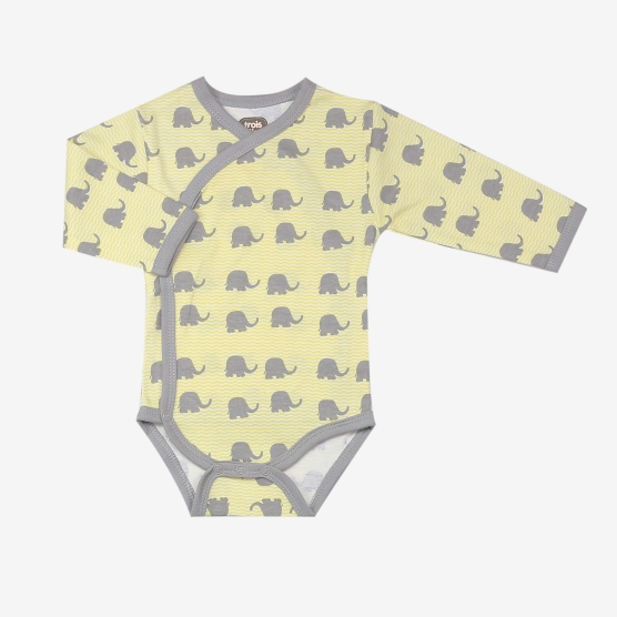 Set of 2 wrap bodysuits -...