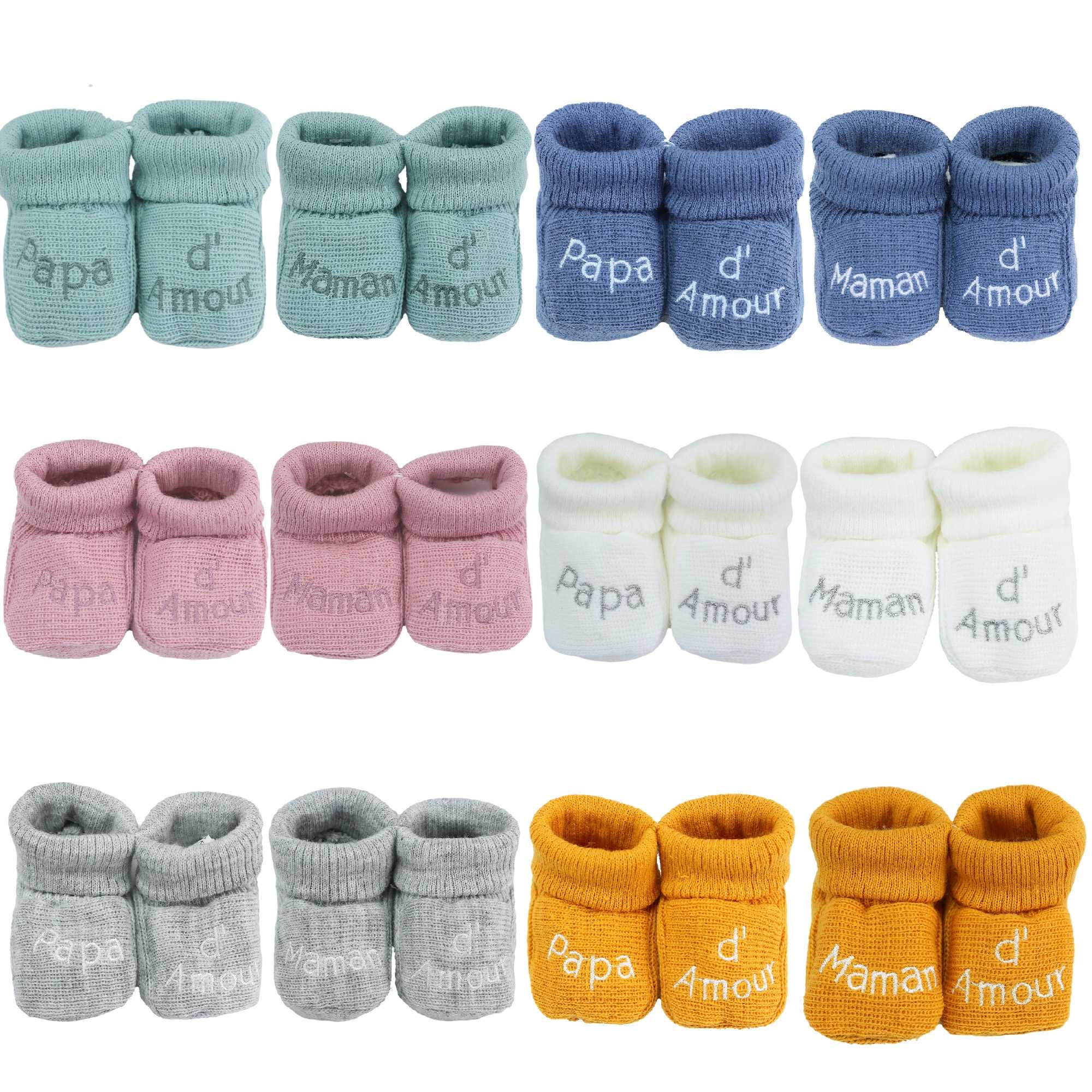 Chaussons naissance - Message Maman d'Amour (Trois Kilos Sept) - Image 3