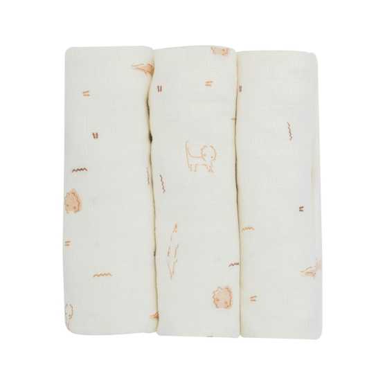 Set aus 3 Mulltüchern...