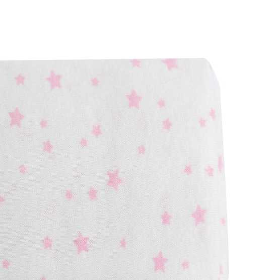 Lençol de capa jersey - Estrelas cor-de-rosa