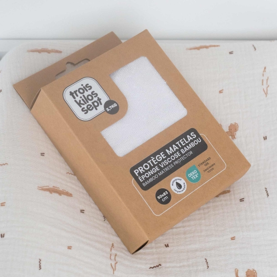 Protector de colchón en viscosa de bambú para cuna