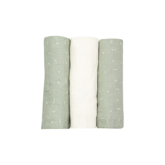 3 graphic nappies - 70x70cm