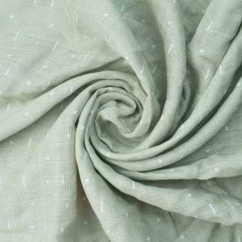 Fralda de pano verde para bebé com padrão branco