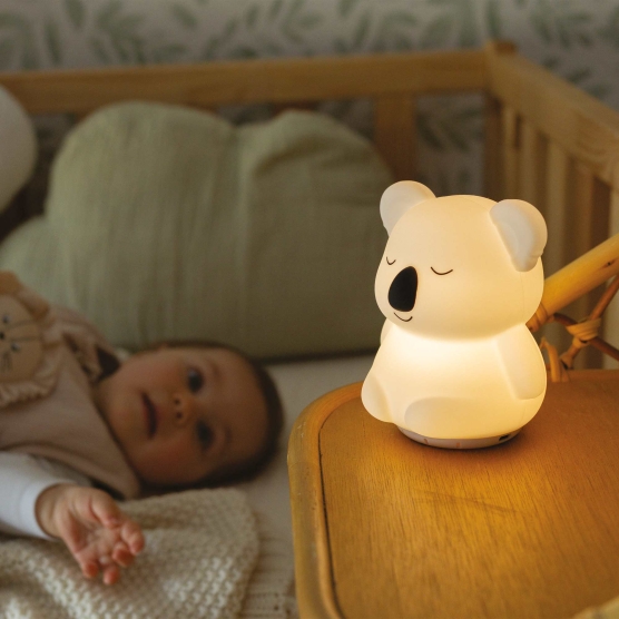 Koala-shaped white noise night light for baby