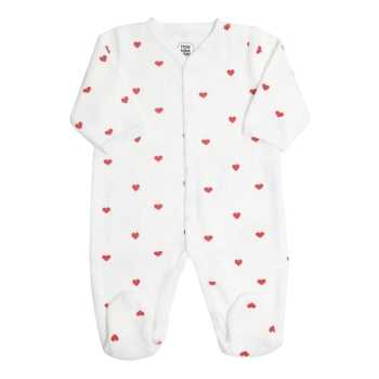 Dors-bien petits coeurs rouge en velours