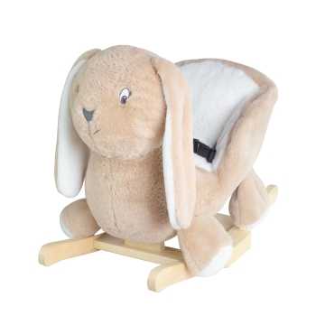 Coelho de baloiço bege para bebé Coelho de baloiço bege para bebé