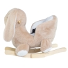 Baloiço para bebé em forma de coelho visto de perfil Baloiço para bebé em forma de coelho visto de perfil