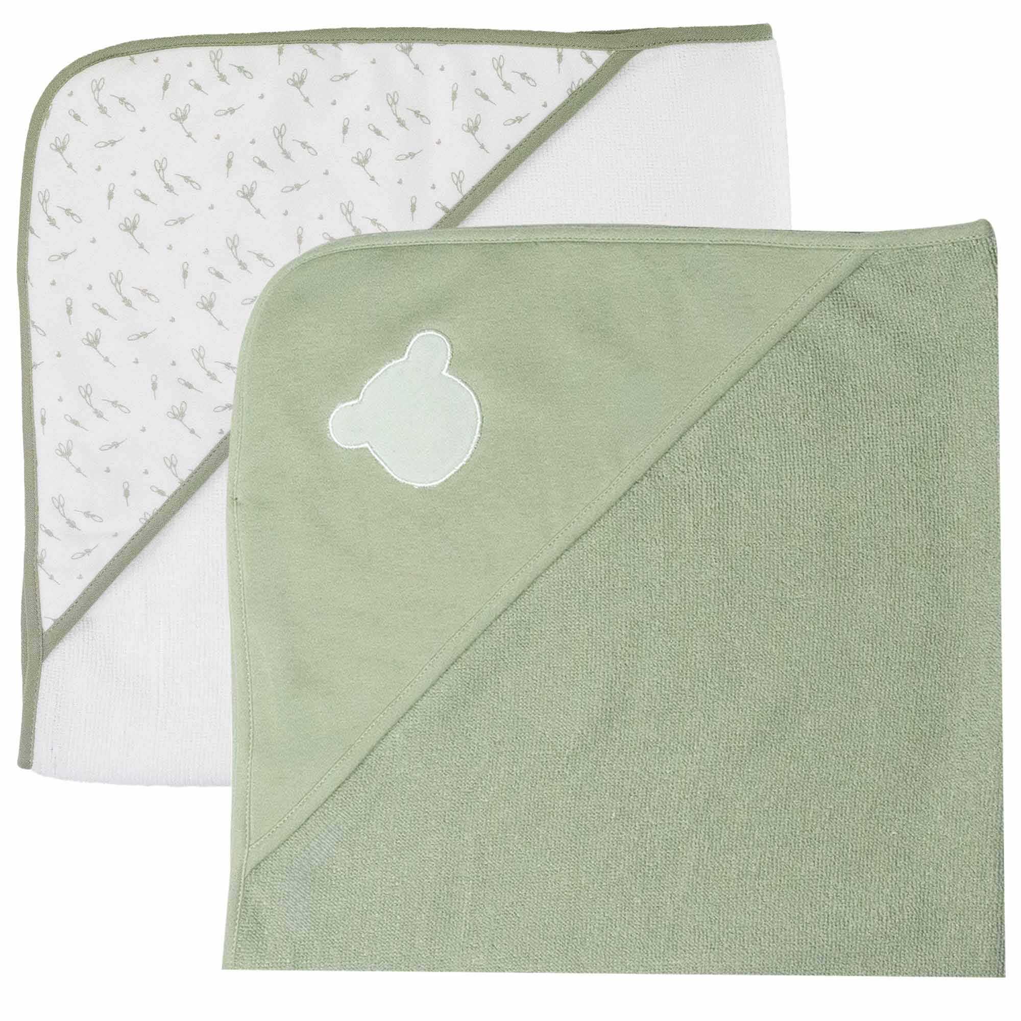 Trois Kilos Sept - Lot de 2 capes de bain Ours (70 x 70 cm)