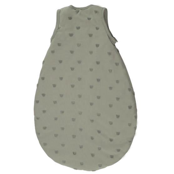 Sleeping bag with removable sleeves in clay green color