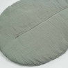 Close-up of cotton muslin sleeping bag fabric