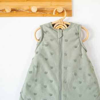 Saco de dormir em jacquard com zoom do fecho de correr
