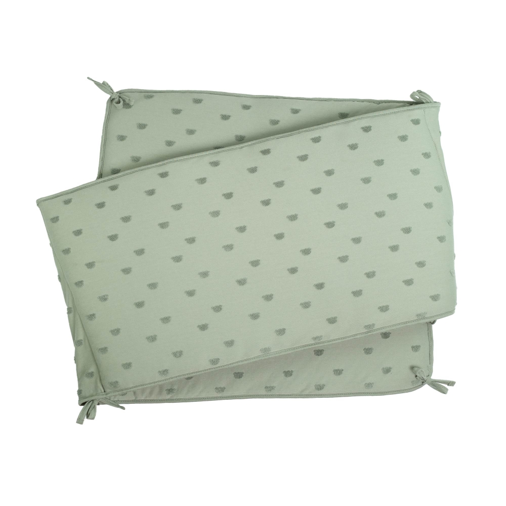 High position clay green cot bumper